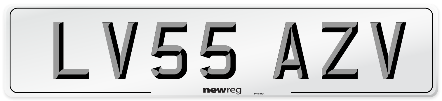 LV55 AZV Number Plate from New Reg